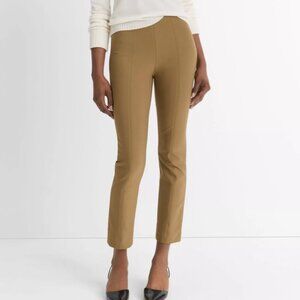 Vince Women's Italian Cotton-Blend Stitch-Front Seam Legging, Oak Wood - Size S